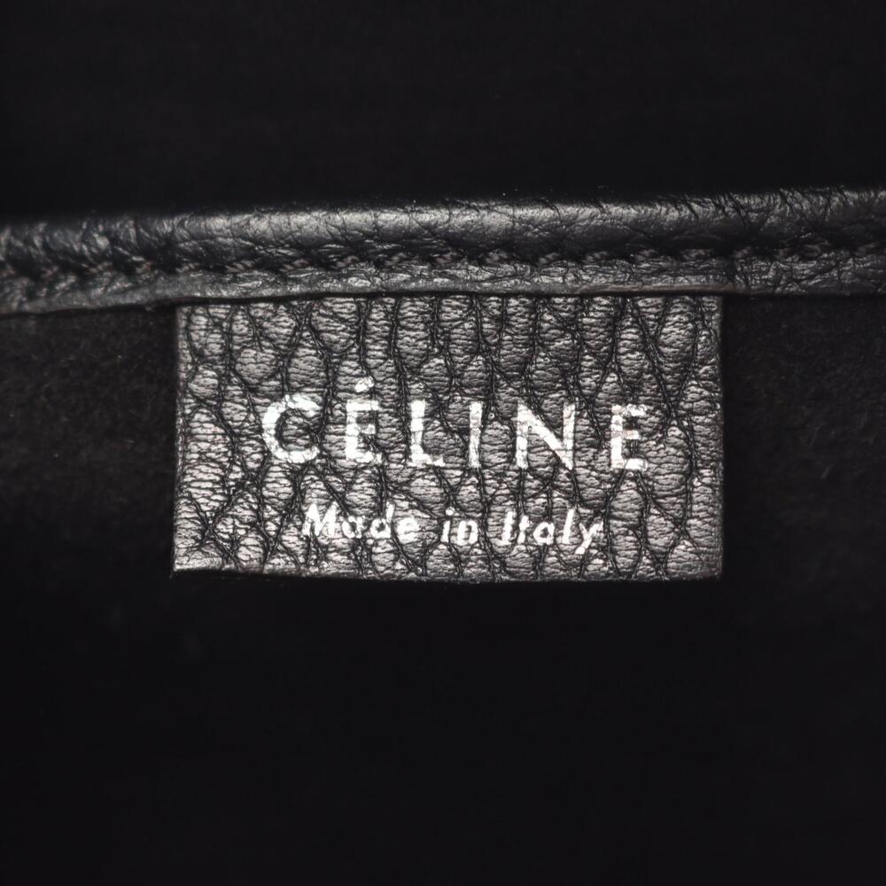 Celine Luggage 2way Shopper Handbag Leather Black - Picture 4 of 9